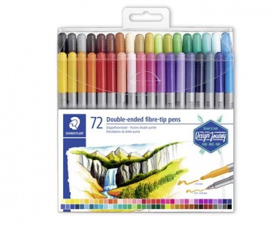 Rostirón készlet, 0,8/3,0 mm, kétvégű, STAEDTLER® "3200", 72 különböző szín